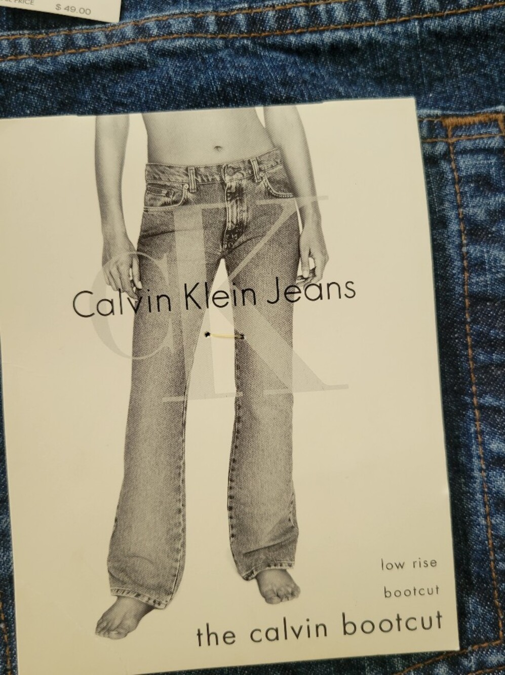 Vintage Calvin Klein SZ 14 Lowrise Bootcut Jeans ZD88P1040 Indigo NEW W/ TAGS